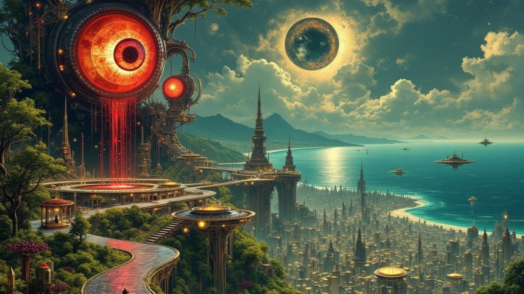 Wicked Eyeball Over Alien Metropolis