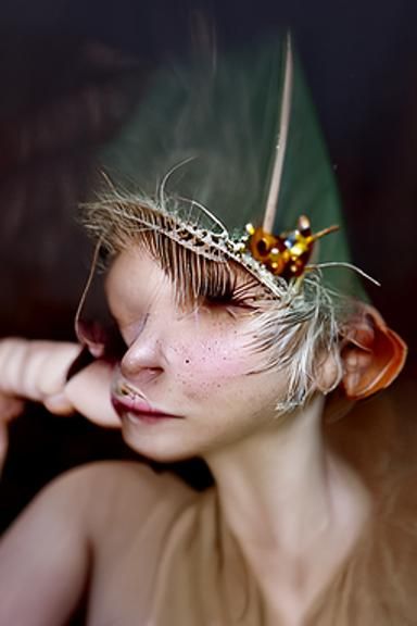 Elegant Pixie Queen Portrait in Digital Art Style