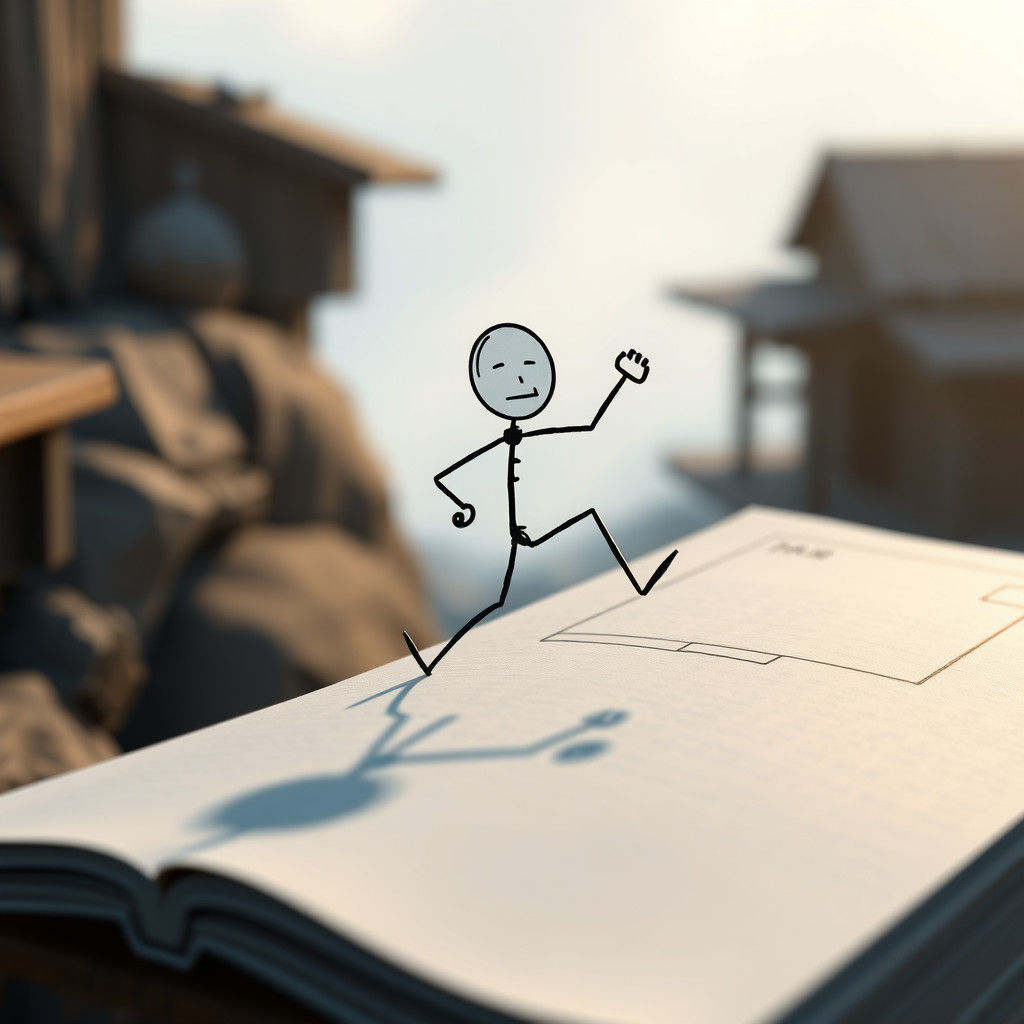 Stick Figure Escape in 3D Game Style