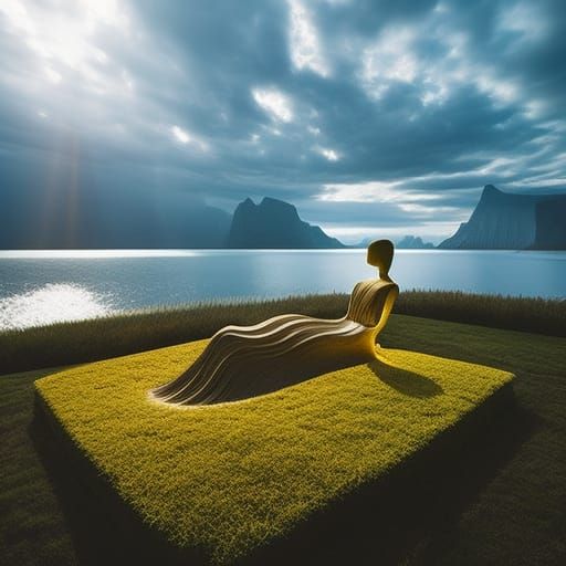 Surreal Sun and Moon Bed in Fairytale Style