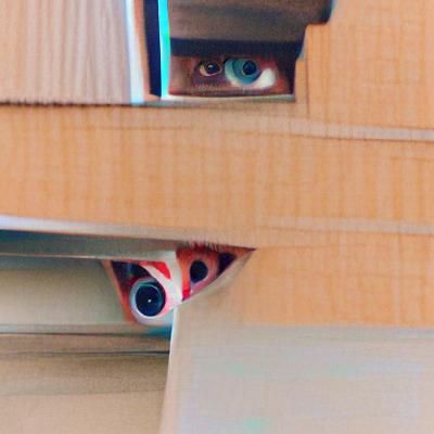 Abstract AI Interpretation of 'I SEE YOU'