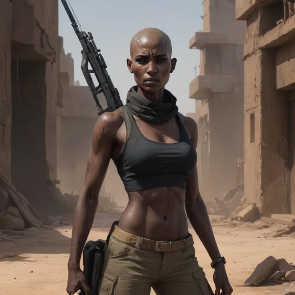 Sudanese Warrior in Hyper-Realistic Digital Art