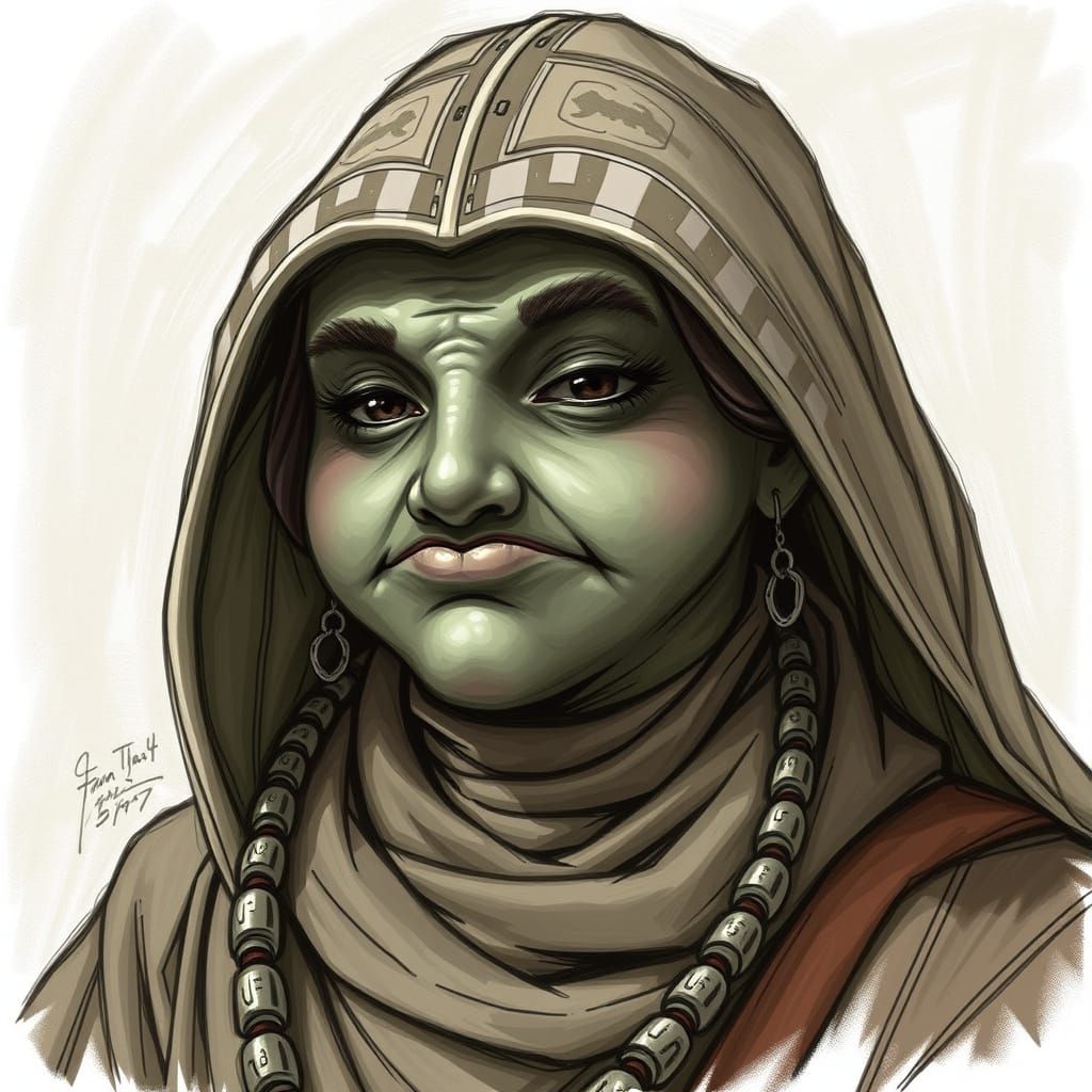 Jabba Leia AI Generated Image