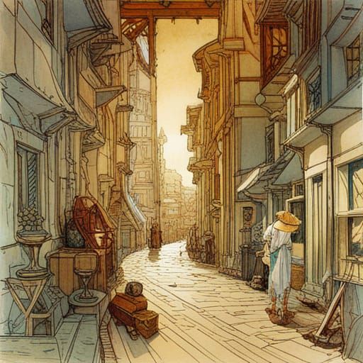 Dramatic Landscape Art in Illustrative Style