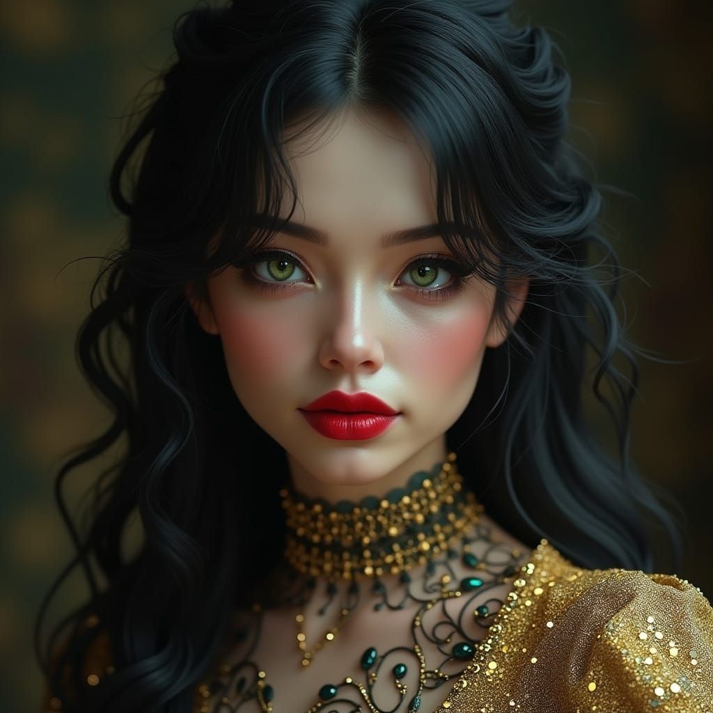 Fantastical Goddess in a Rich, Ornate Aesthetic