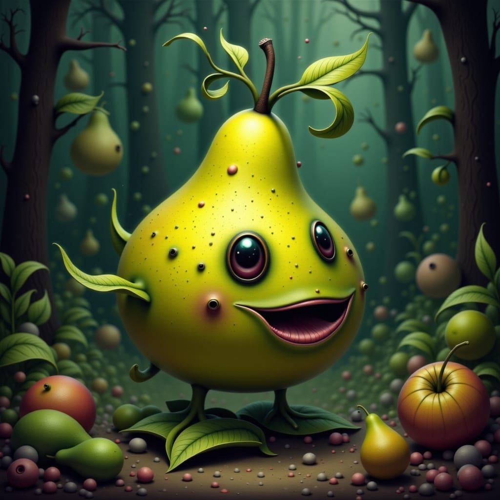 Piranha Pear: A Hyperdetailed 3D Digital Art