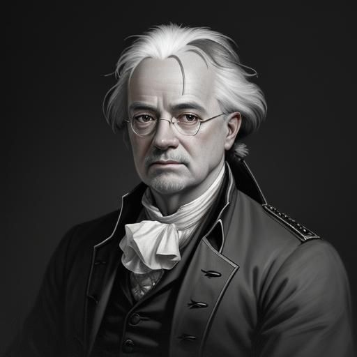John Adams Portrait in Art Nouveau Style