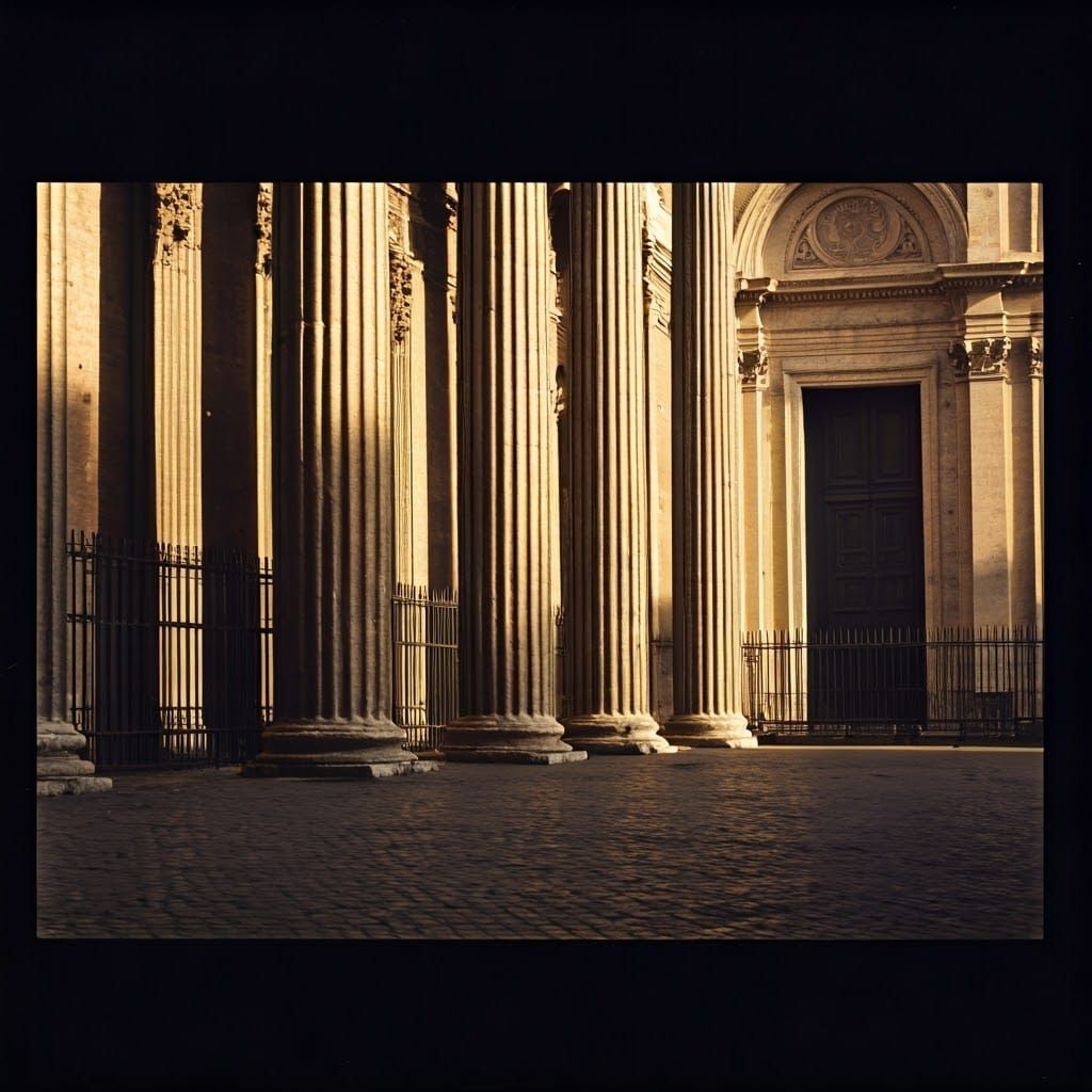 Majestic Roman Architecture in Golden Light