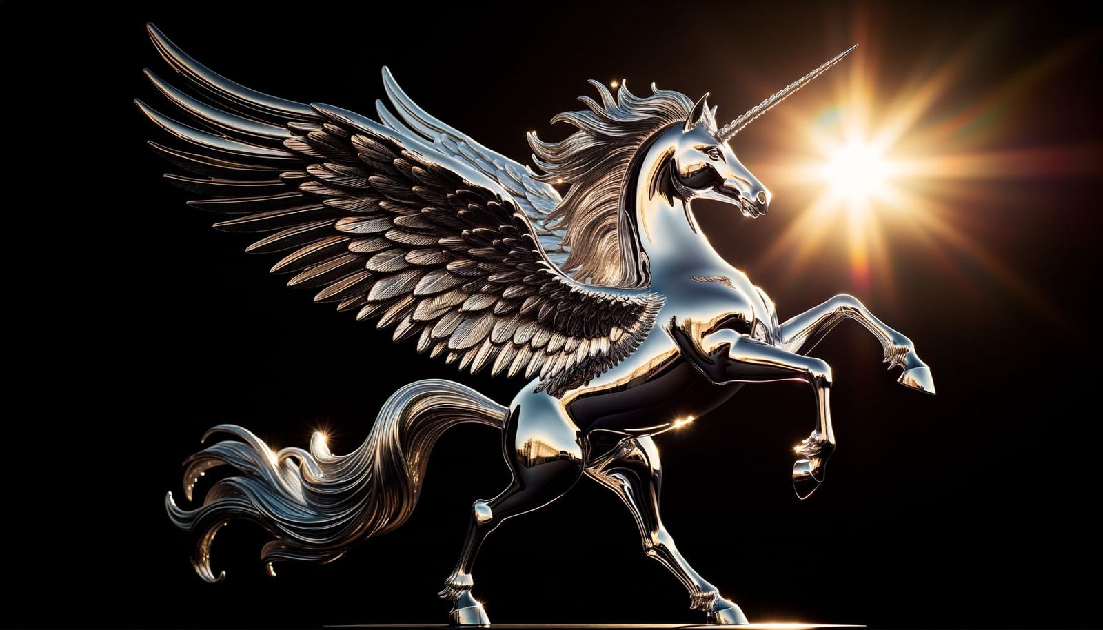 Tin Alicorn Ready for Flight