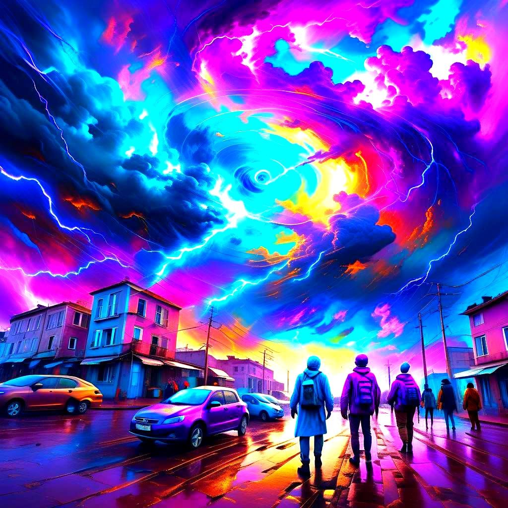 Cosmic Wind Attacks Earth: Extraterrestrial Digital Art