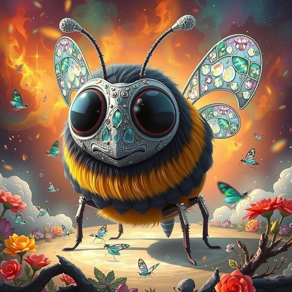 Enchanted Firefly in Whimsical Digital Anime Scene