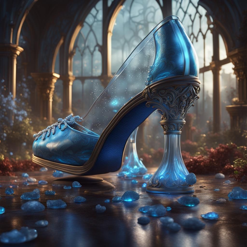Detailed Glass Slipper Fantasy Concept Art