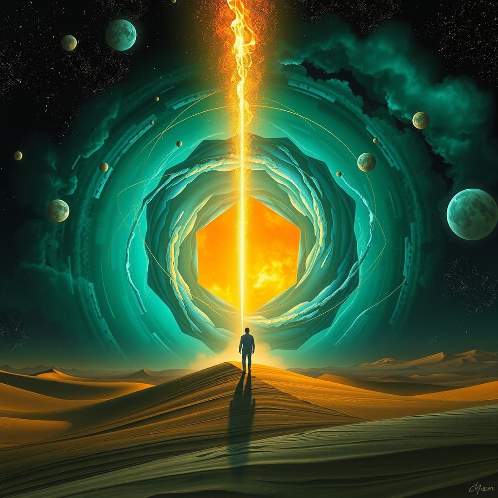 Mystical Desert Sorceress Defies Celestial Gods