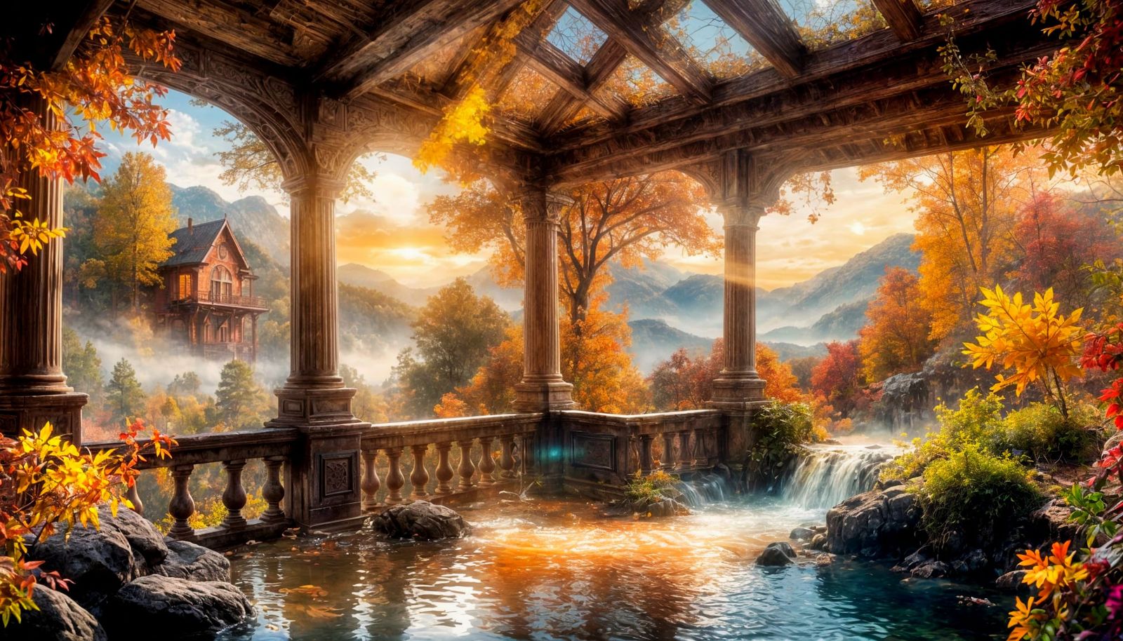 Sfumato Fine Art Painting with Volumetric Lighting