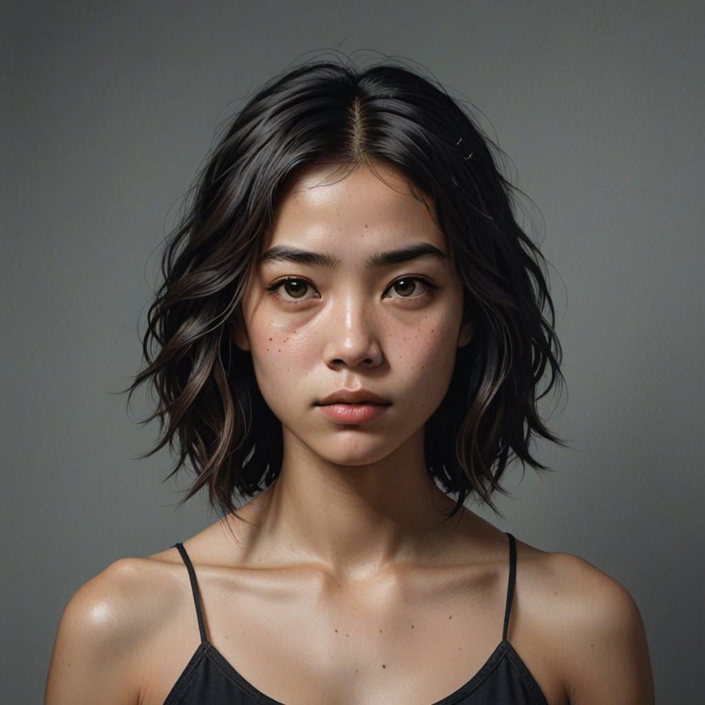 Soothing Elegance of a Gentle Woman's Face