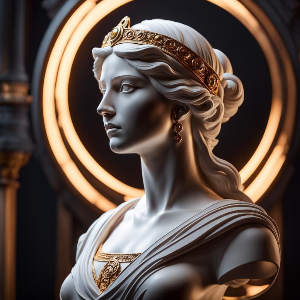 Sculpture of the goddess Artemis