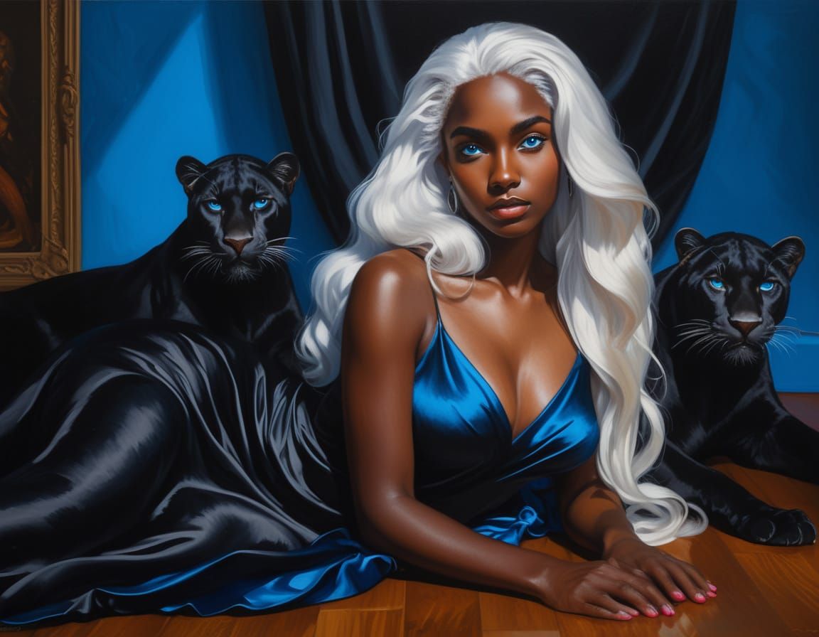 Voluptuous Queen of Shadows in Impressionist Style