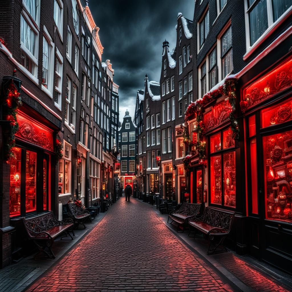Santa Claus in Amsterdam's Red Light District