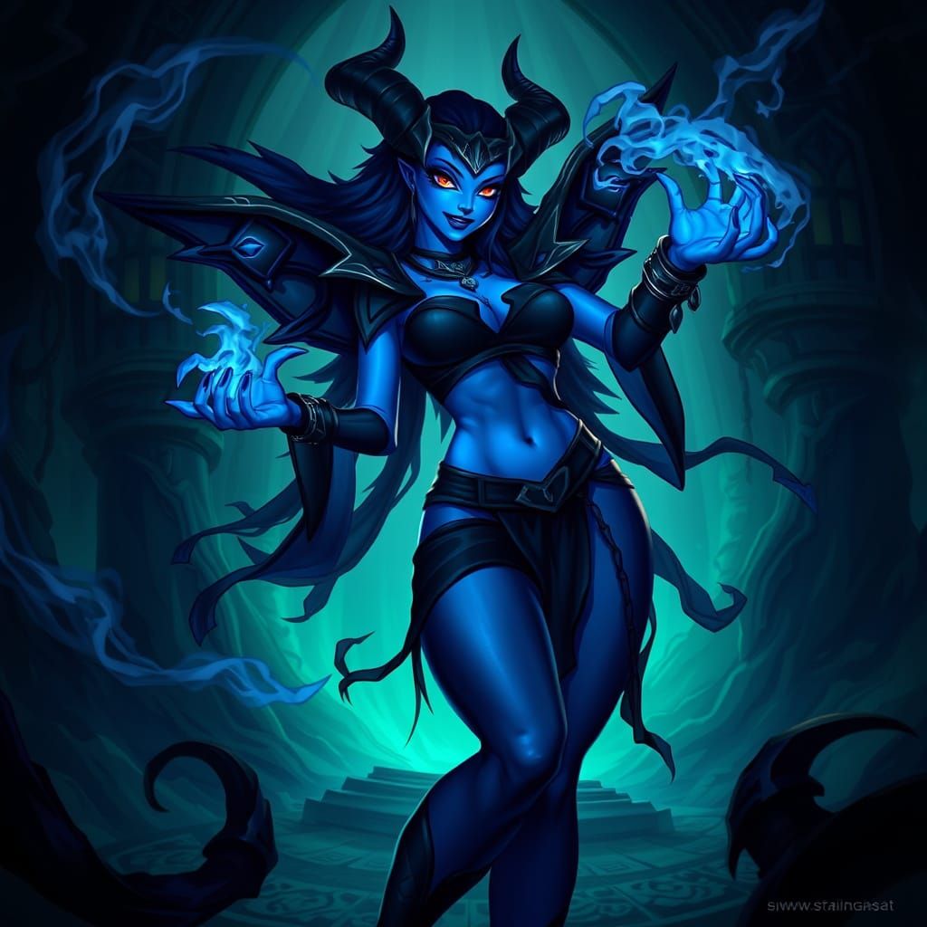 Blue Draenei Shadow Priest Casting Dark Magic