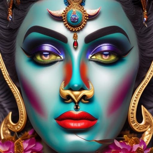 Detailed Portrait of Goddess Kali