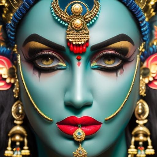 Detailed Portrait of Goddess Kali