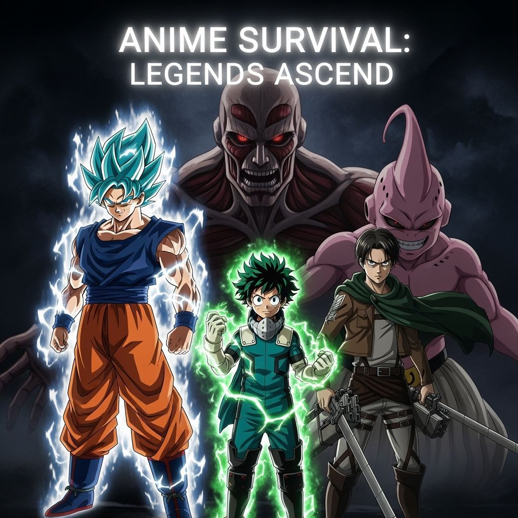 Anime Legends Ascend: Goku, Deku, and Eren