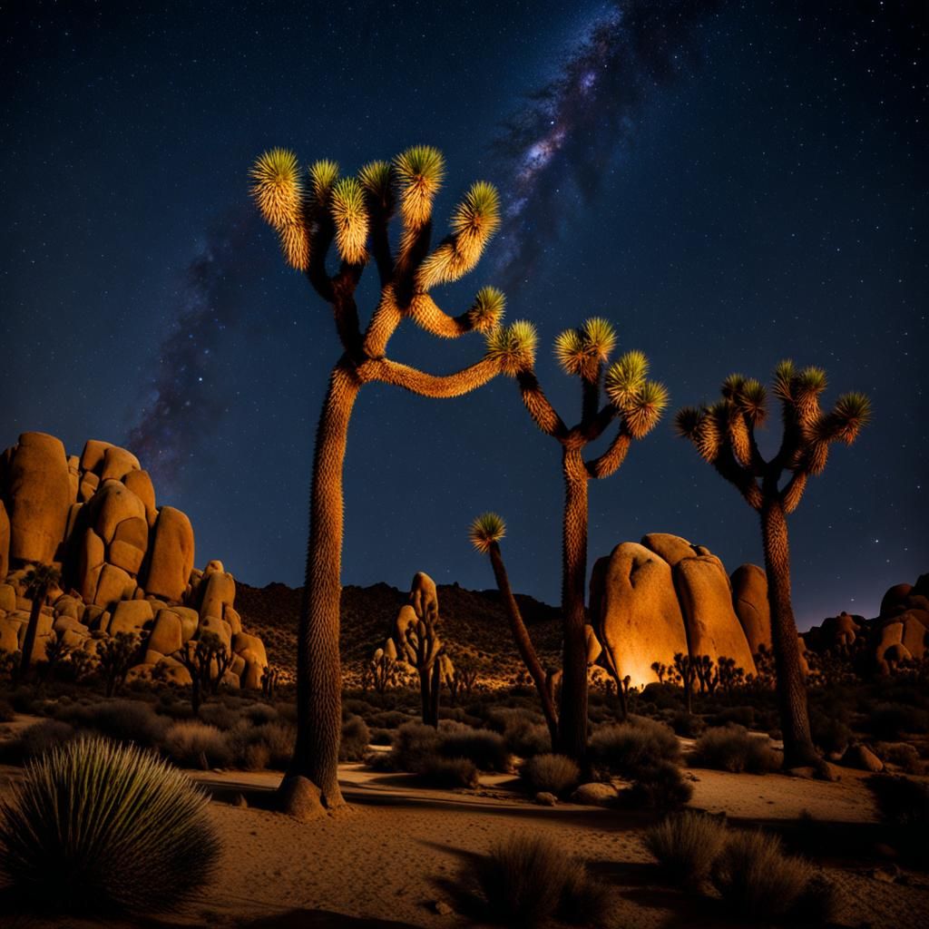 Starry Night Over Joshua Tree National Park
