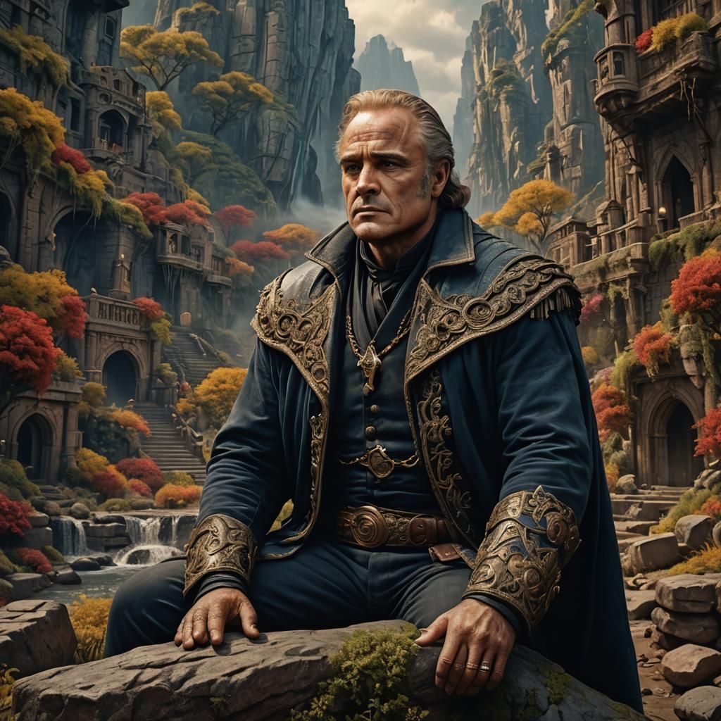 Marlon Brando Detailed Matte Painting