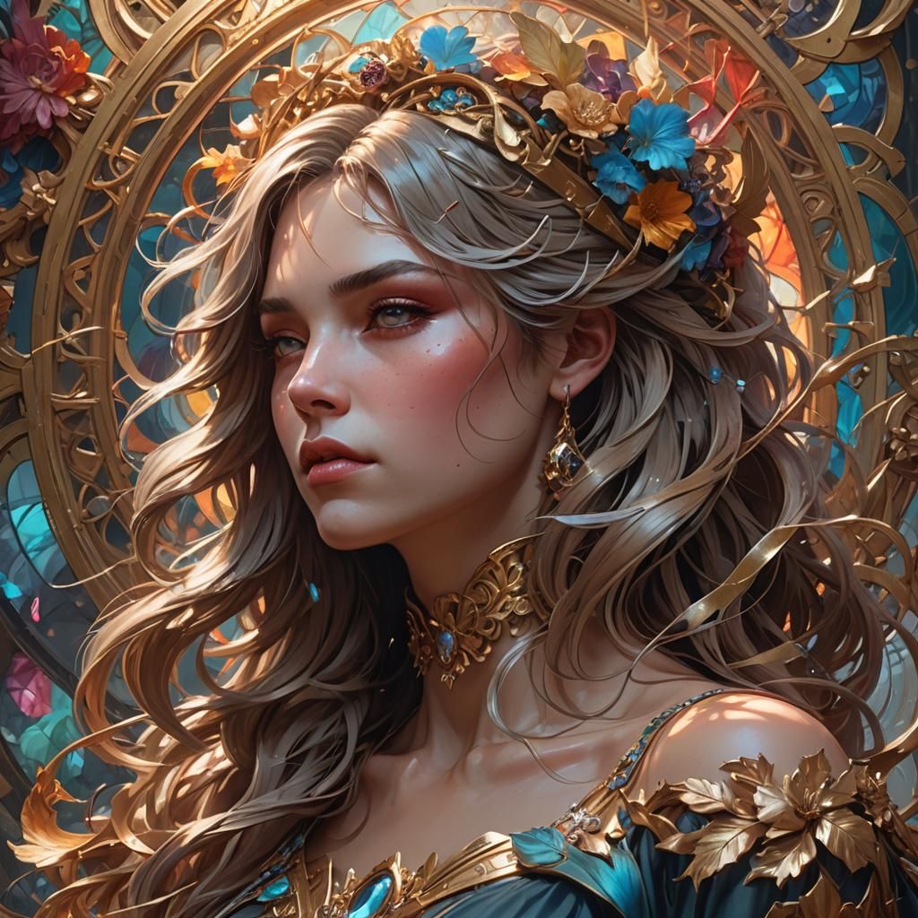 Detailed Portrait with Dynamic Lighting and Intricate Detail...