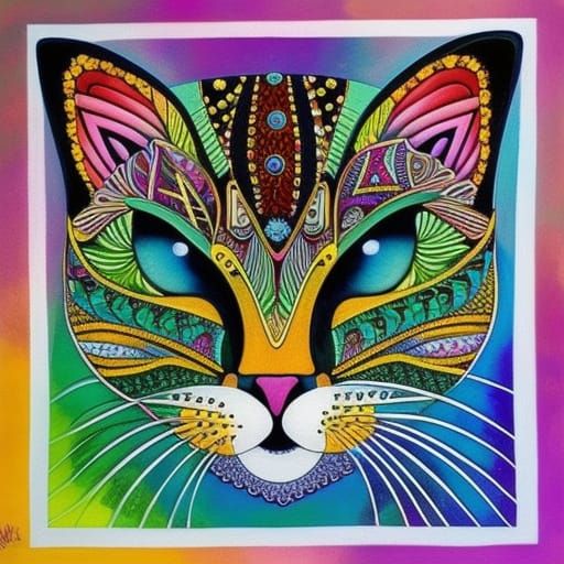 Cat painting