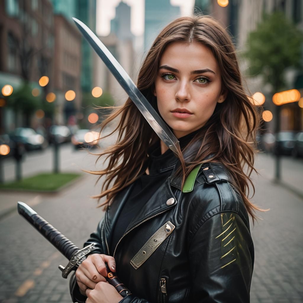 Girl with Sword: Professional Portrait Photography