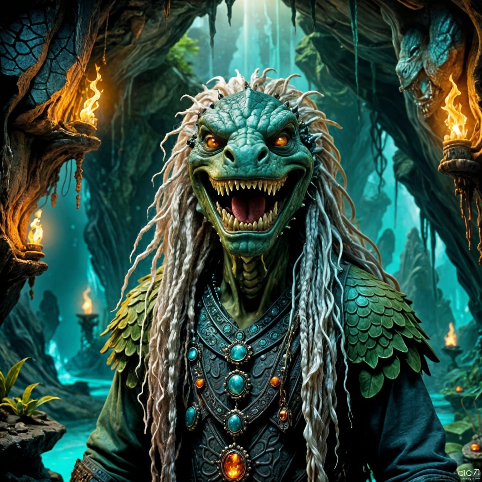 Reptilian Cave Dweller Radiates Mysterious Energy in a Nocti...