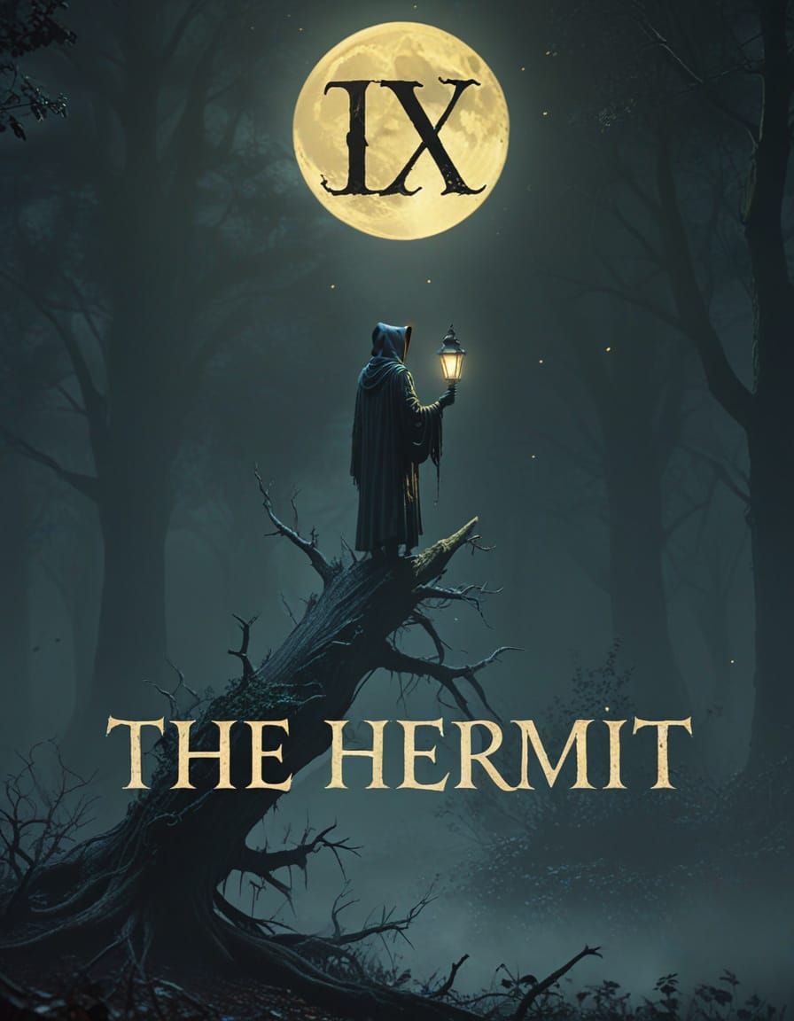 Tim Burton Style Hermit in Dark Forest