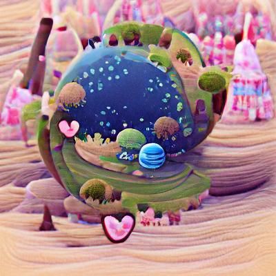 Enchanting Fairytale Planet Illustration