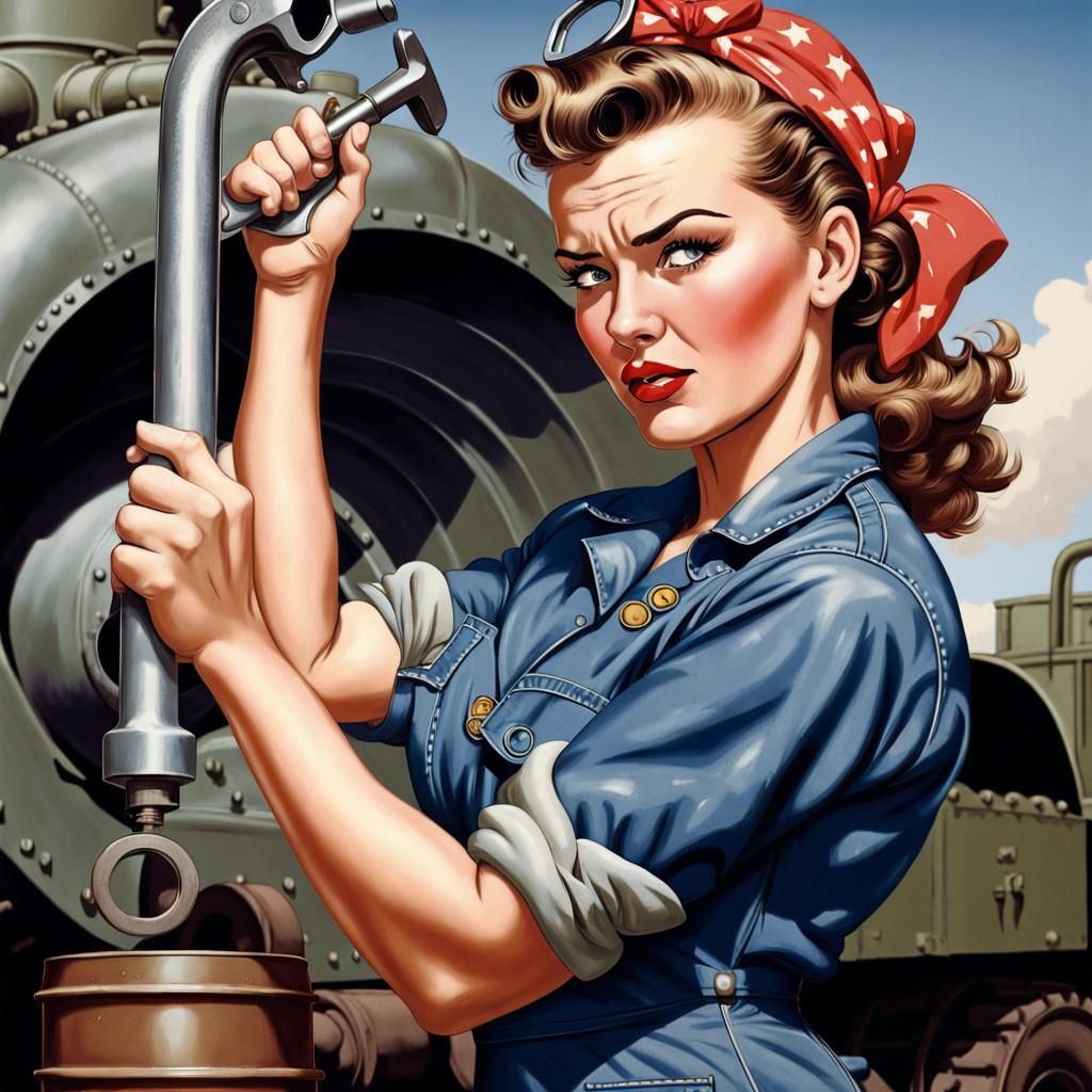 WWII Rosie the Riveter Propaganda Poster