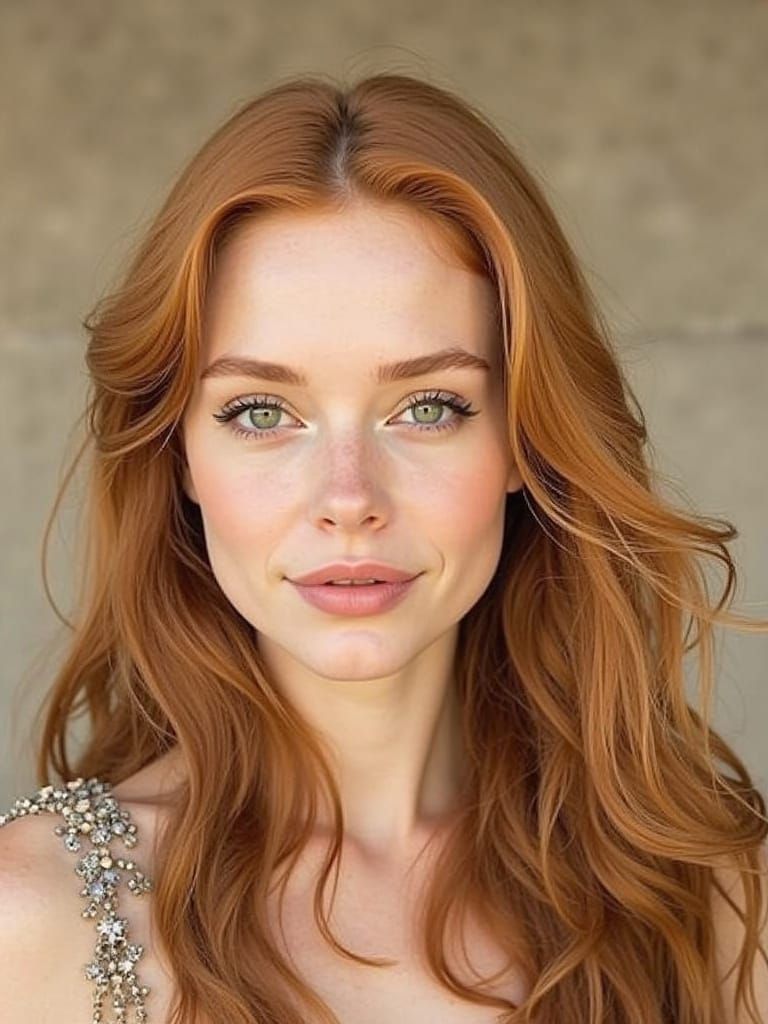 Redhead Supermodel Posing in Vancouver, Digital Illustration