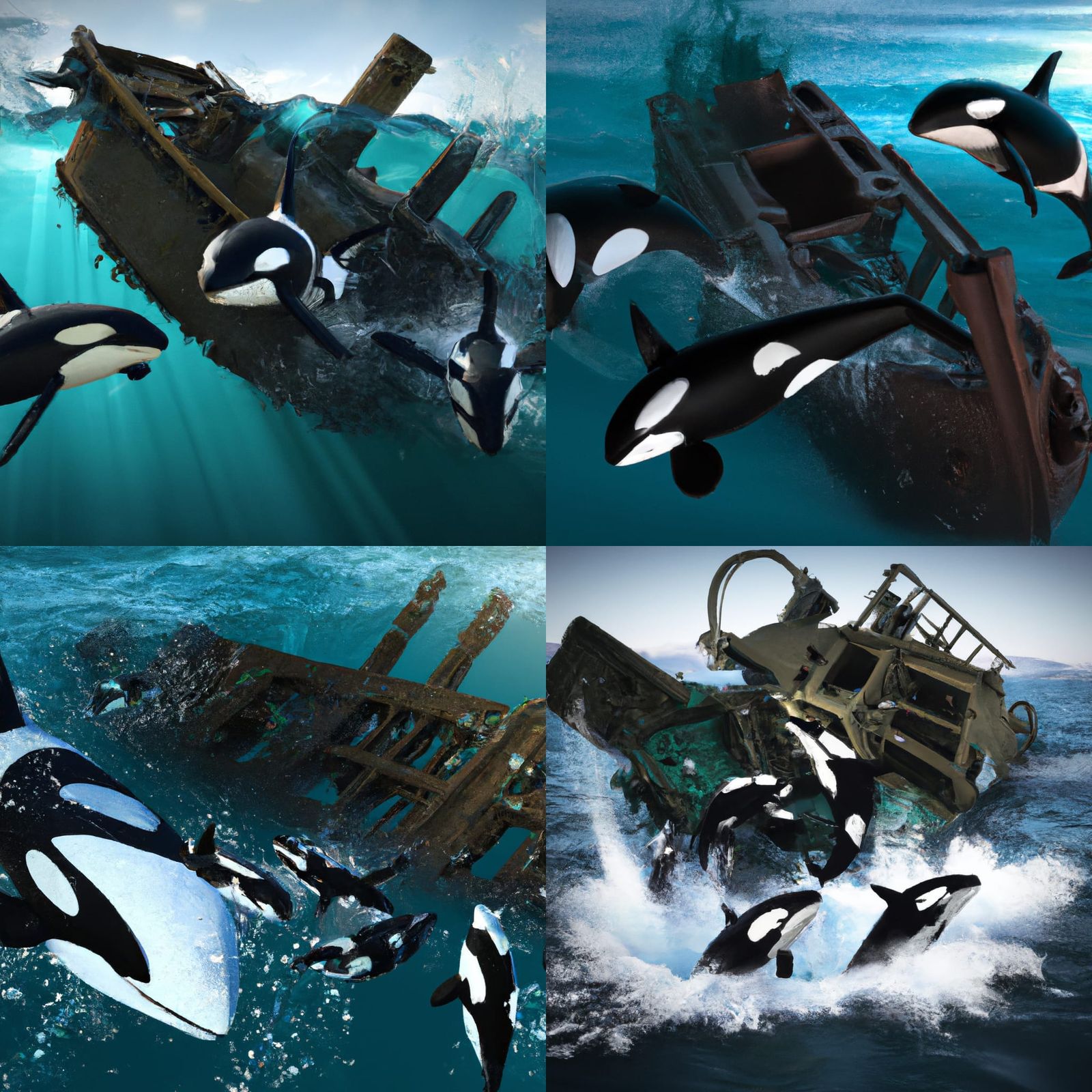 Killer Whale Special Ops Team Emerges from Wreckage