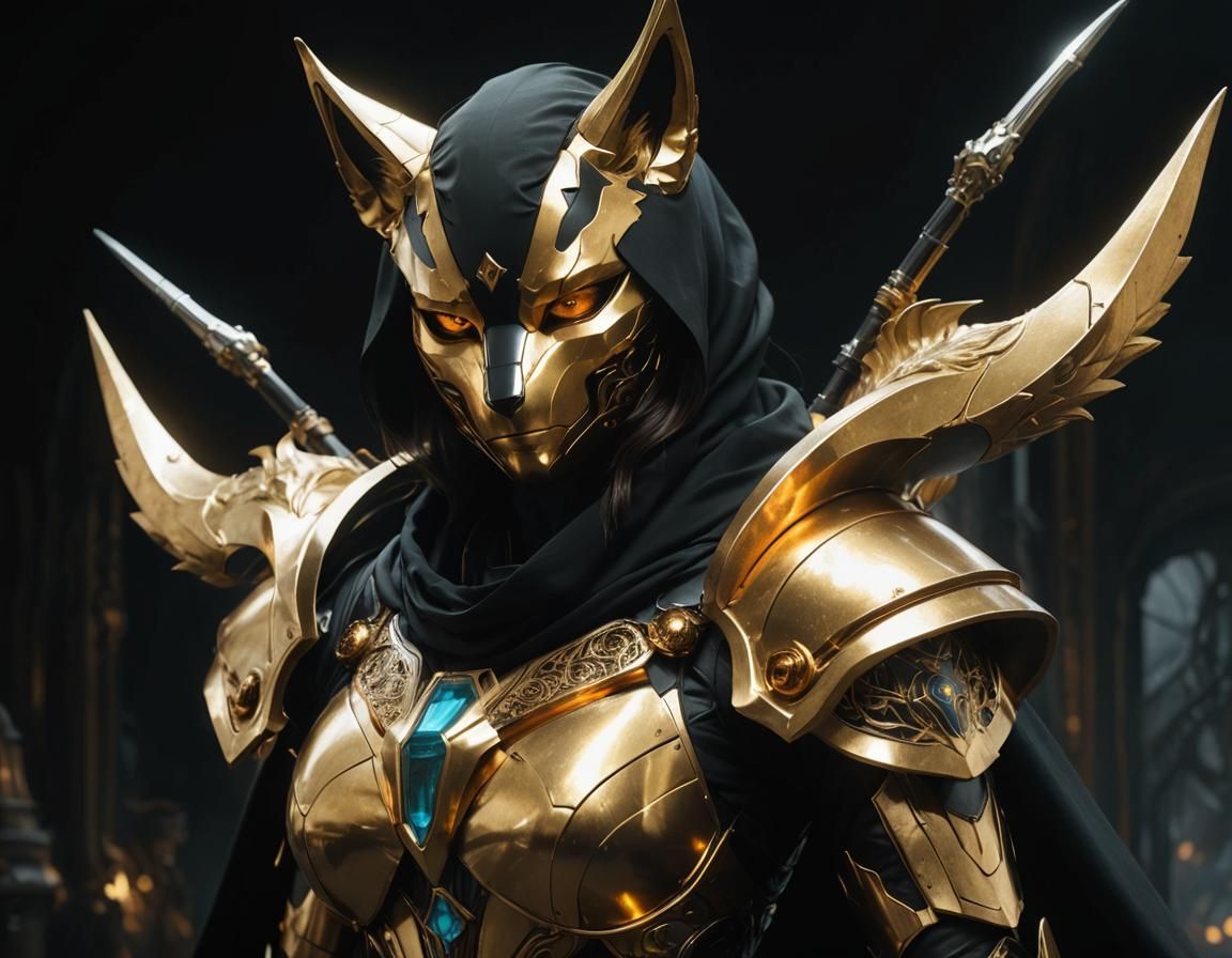 Gynoid Activates Powers in Dark Fantasy Chamber