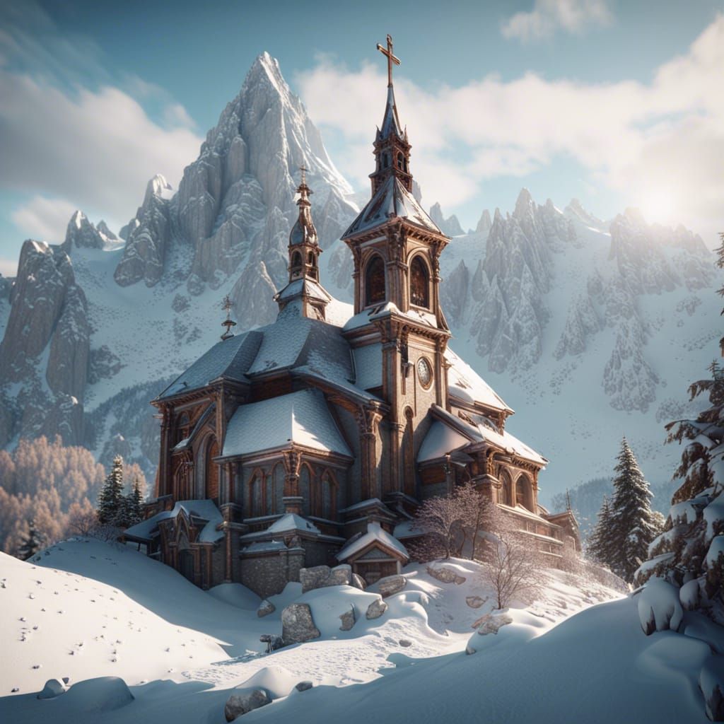 Church on Watzmann, the mountain of fate