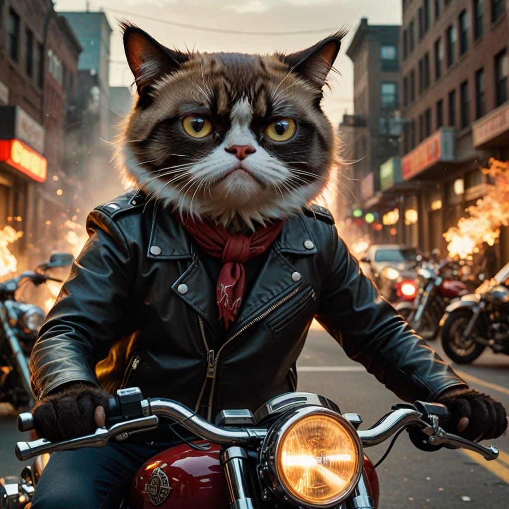 Grumpy Cat Embarks on a Rebellious Road Trip