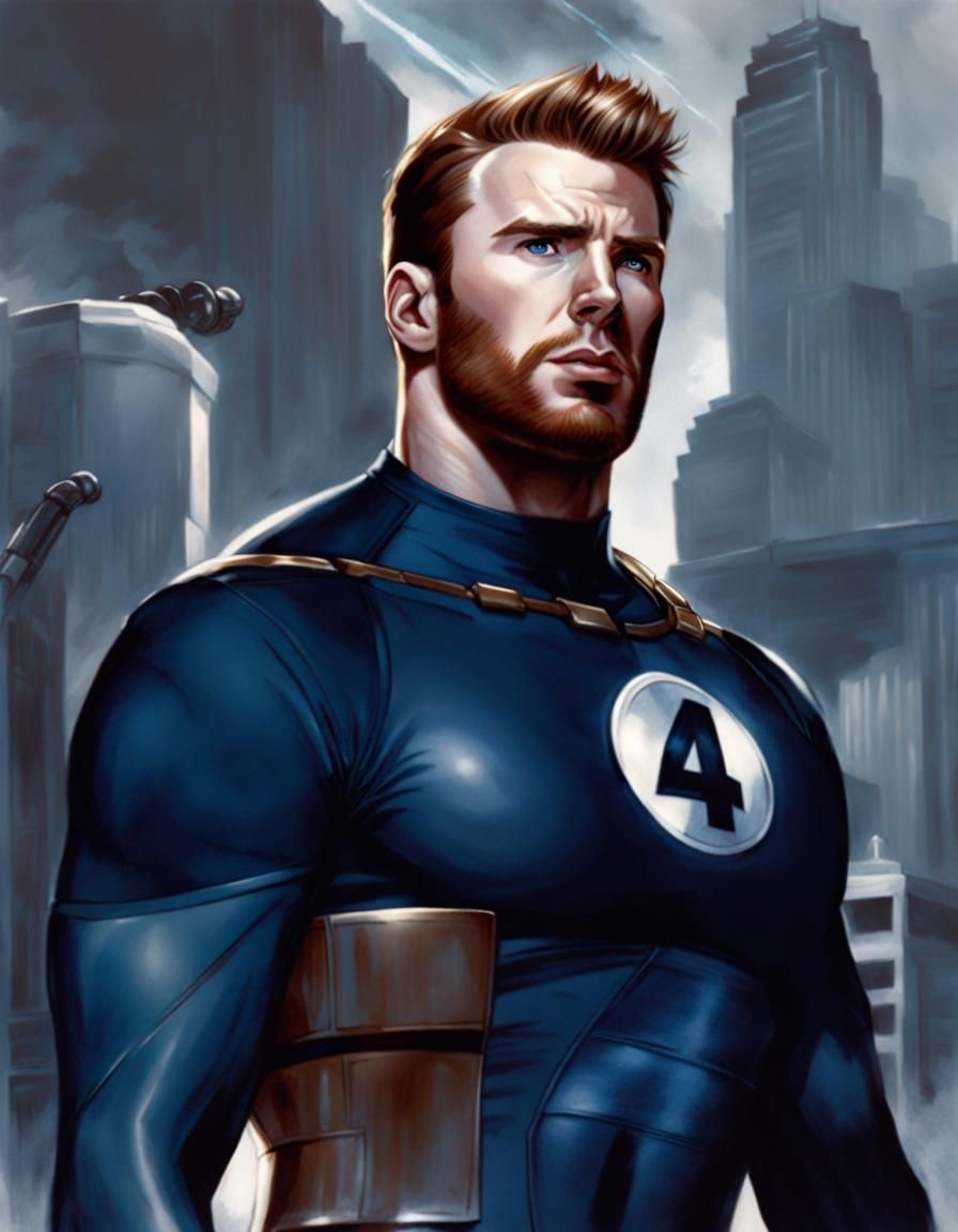 Chris Evans as Johnny Storm: Comic Book Art
