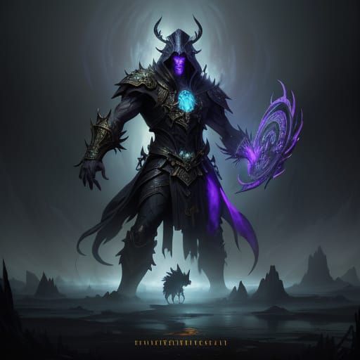 Mystical Creature in Dark Fantasy Art Nouveau Style