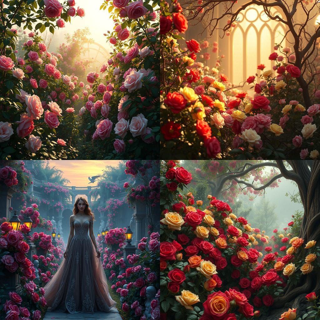 Vibrant Fantasy Garden in Stunning 8K Resolution