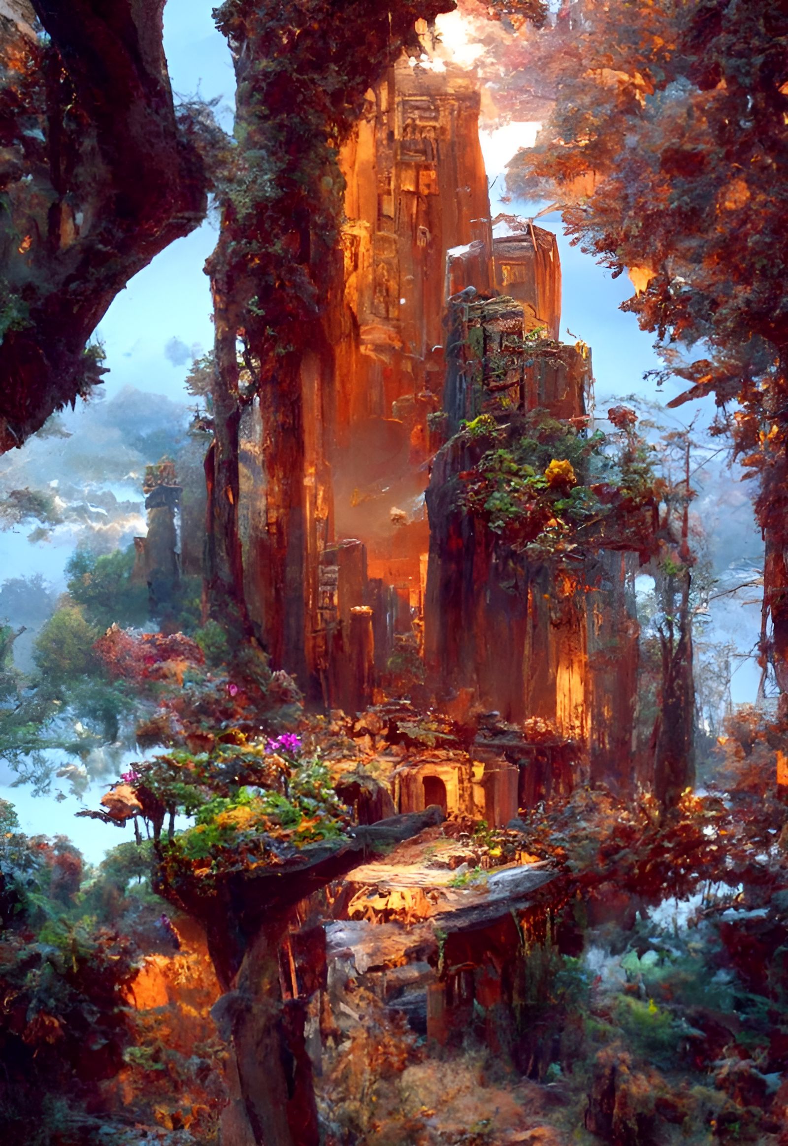 Verdant Post-Apocalyptic Cityscape by Ivan Shishkin