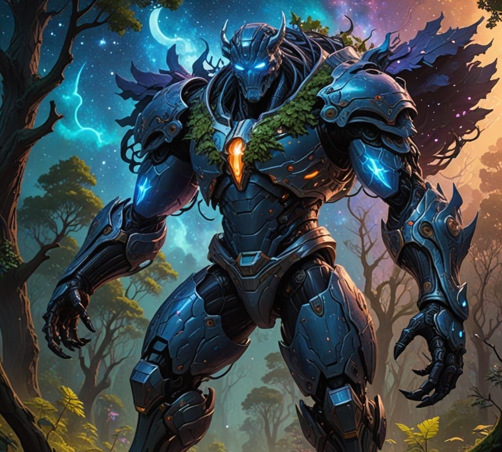 Colossal Earth Golem Guards Ancient Forest