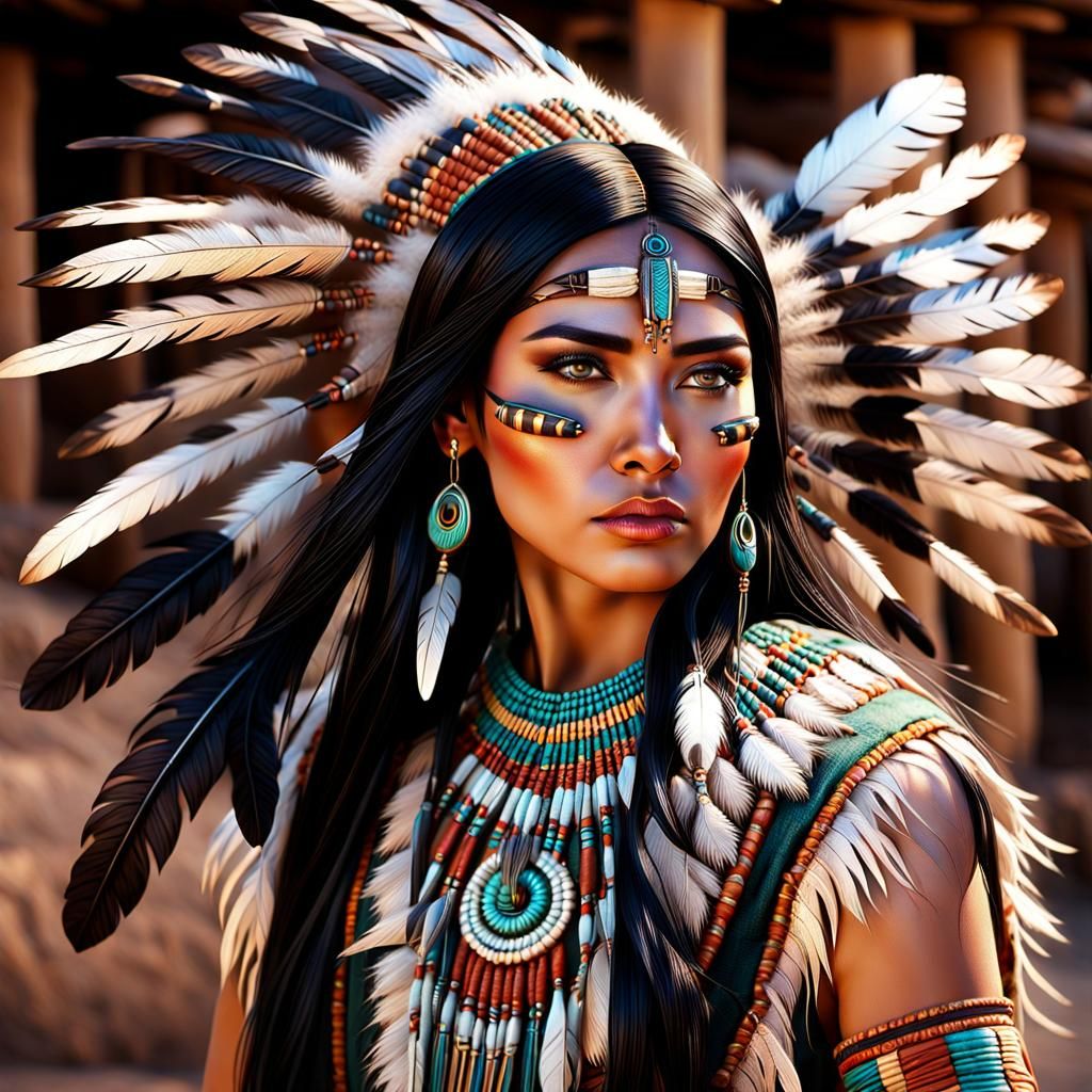 Hopi Woman Portrait in Unreal Engine 5
