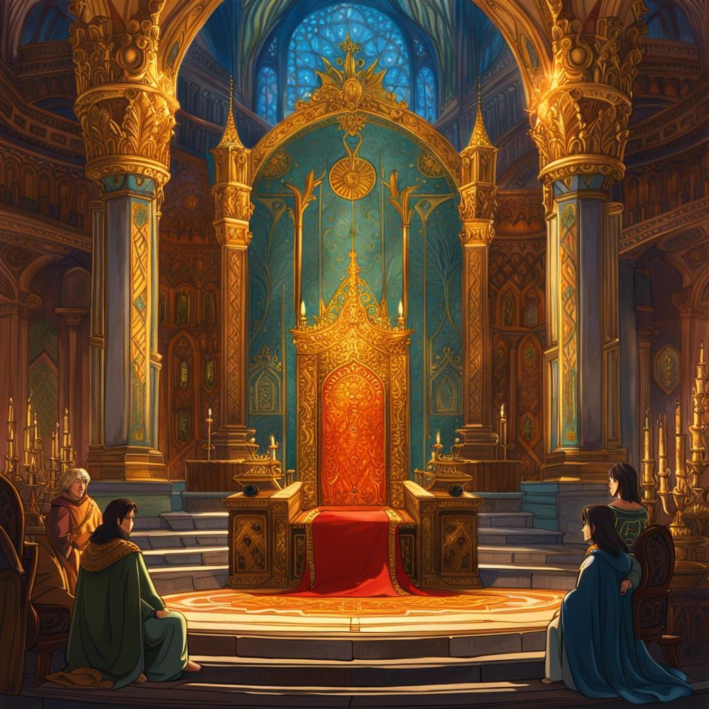 Young King on Throne, Studio Ghibli Style