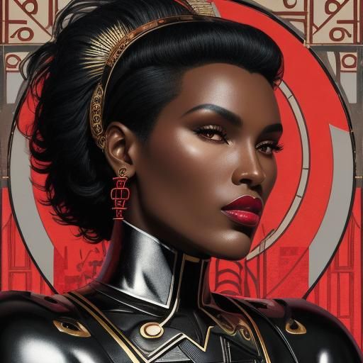 Grace Jones with AI look