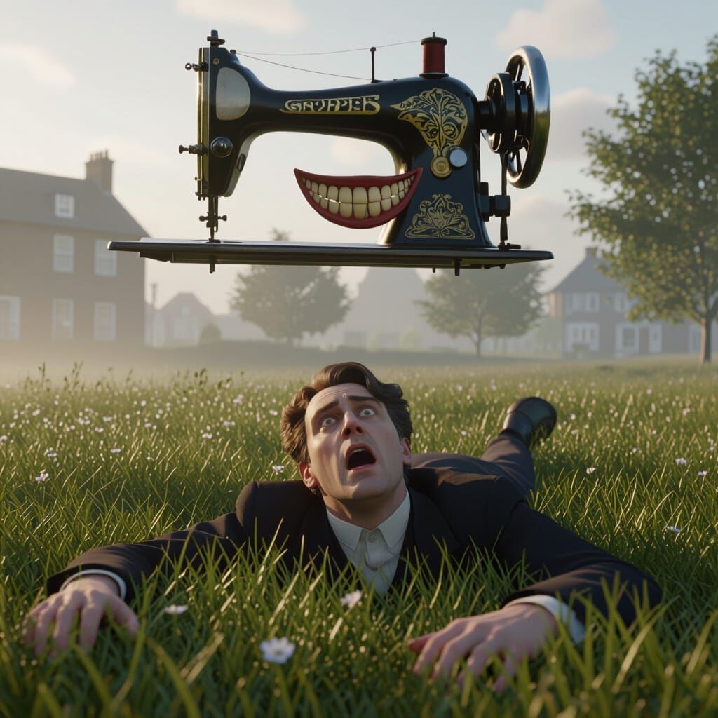 Surreal Dublin Meadow Scene: Yeats's Horror at Giant Sewing ...