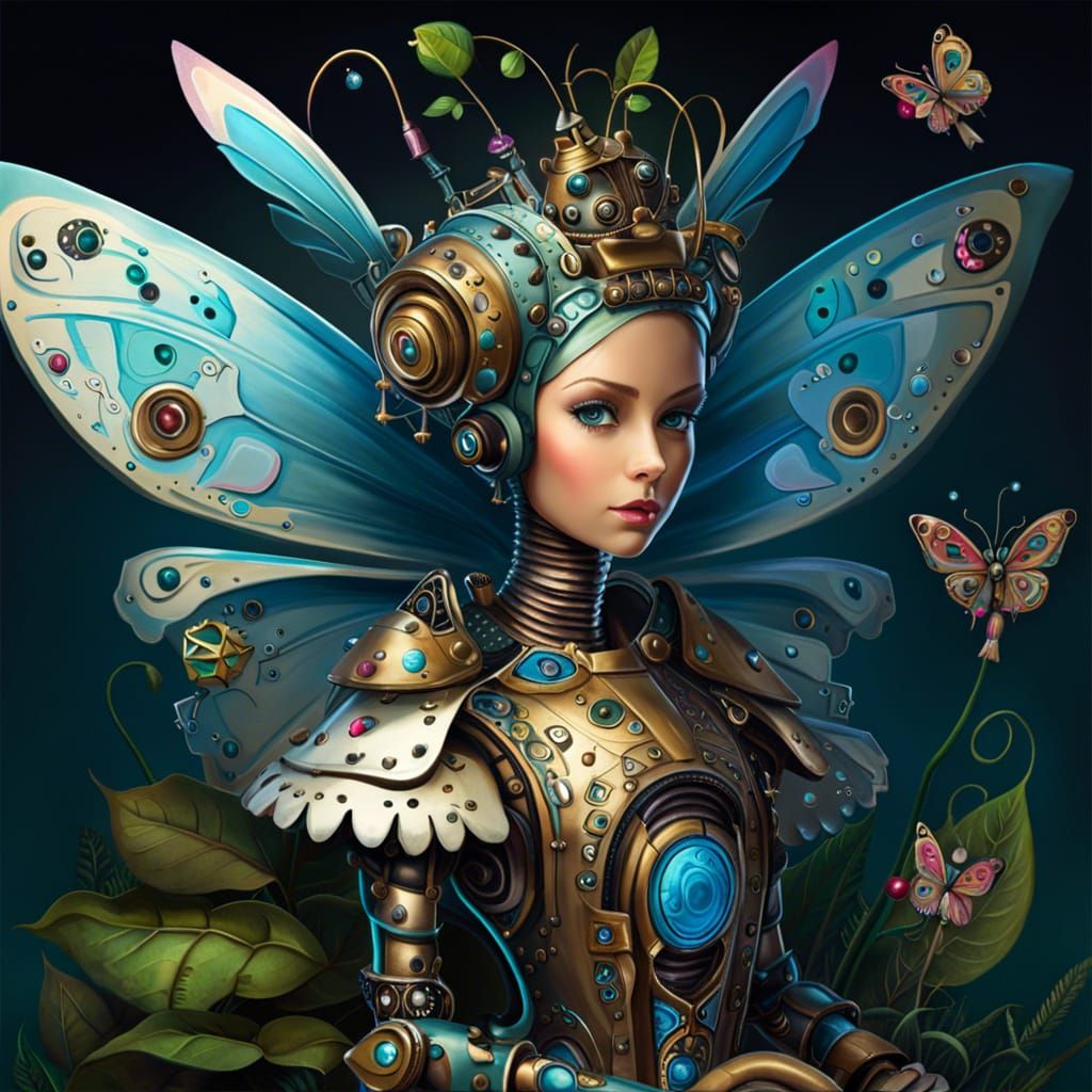 Robot Fairy in Wonderland Style